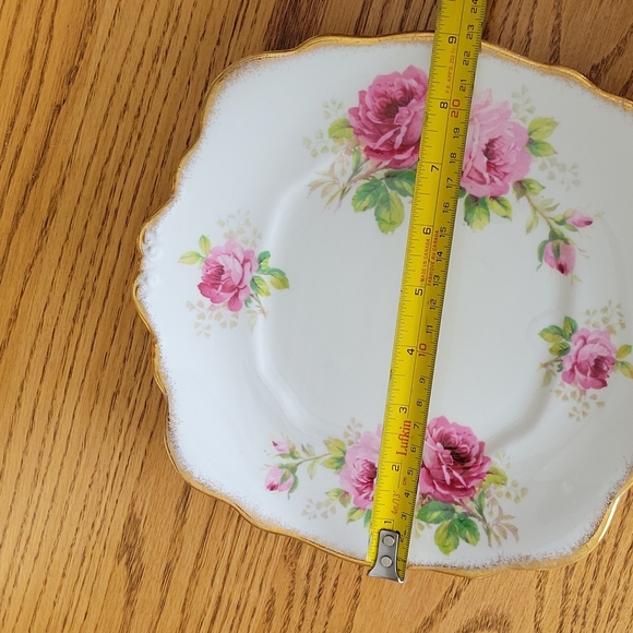 American Beauty Bone China Plate VINTAGE MCM - Picture 6 of 6